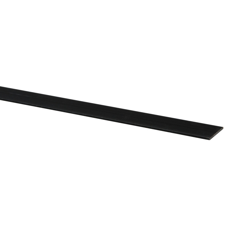 Profilé plat synthétique noir 260 x 3 x 0,2 cm