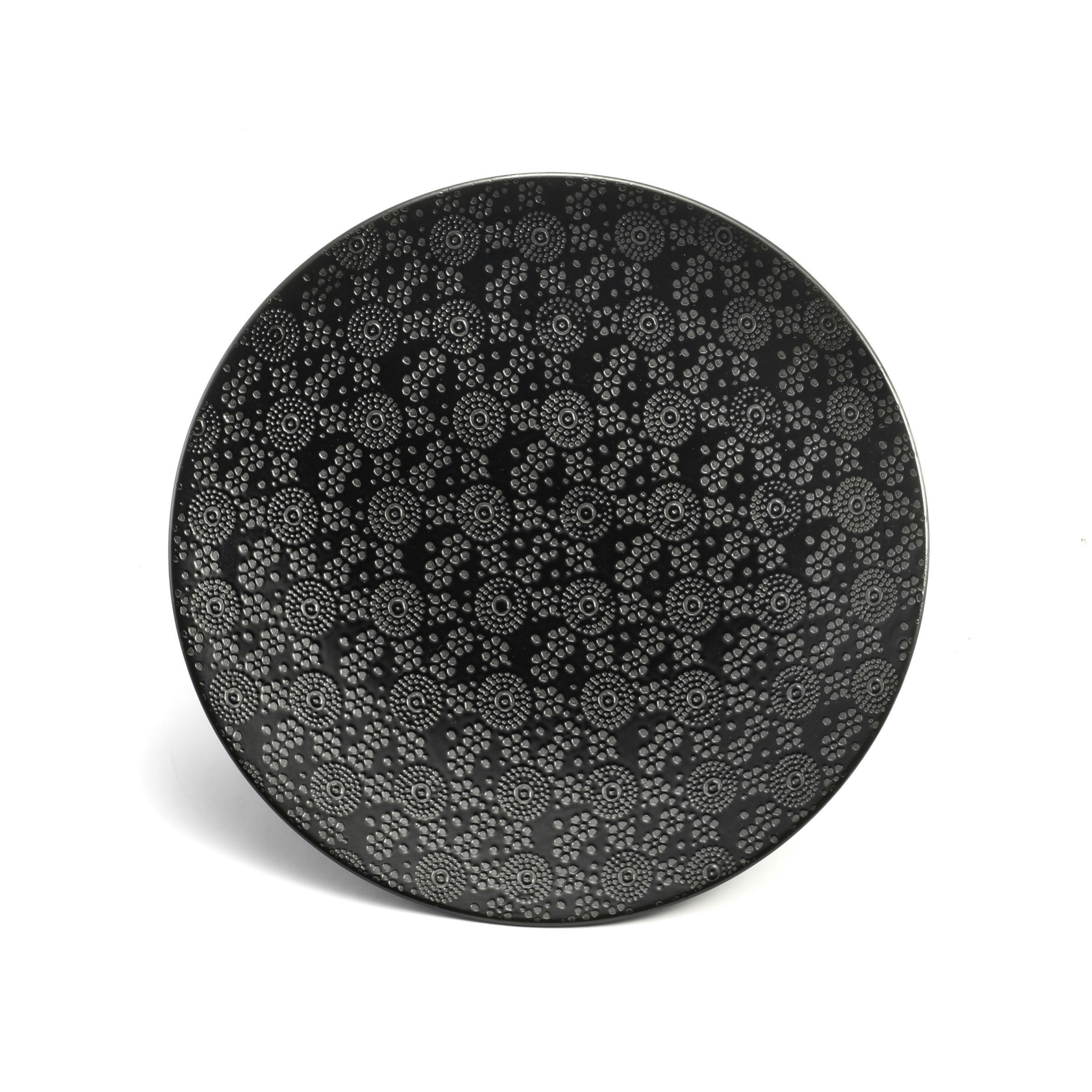 BLACK JAPAN - Coffret 6 assiettes dessert noires