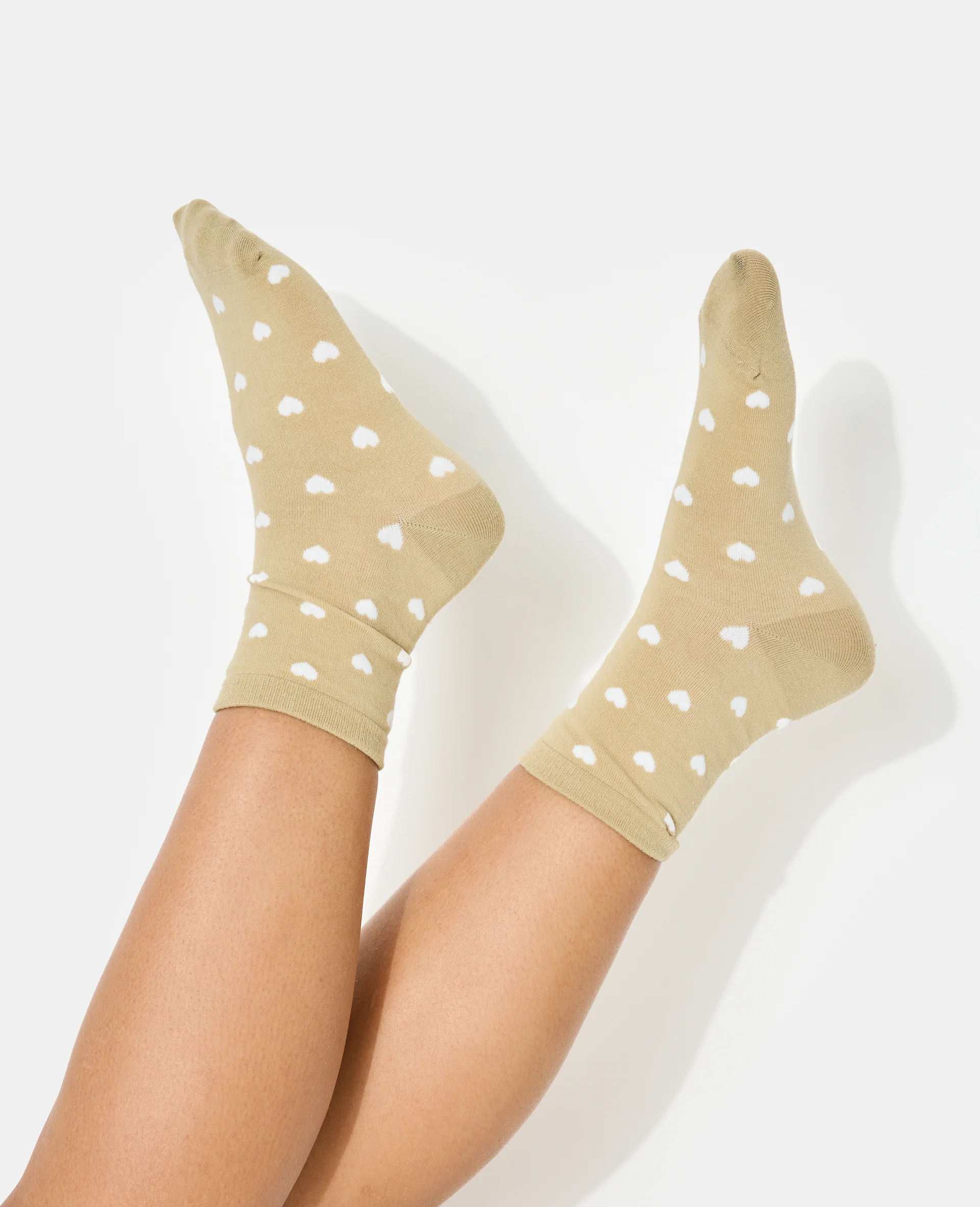 Lot de 2 paires de chaussettes motif cœurs