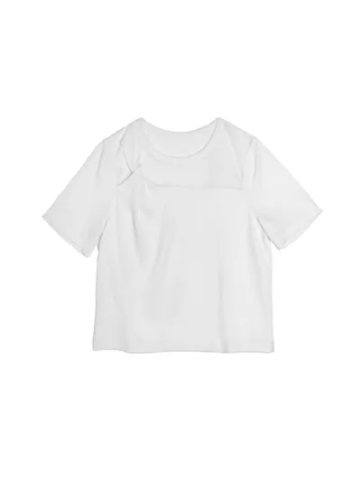 Twist-Knot detail Patchwork Top - 25WRT295A