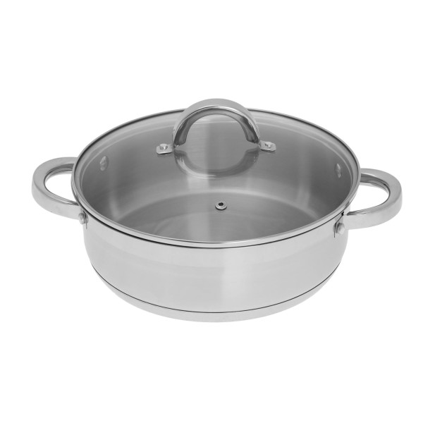 Garnek ze stali nierdzewnej niski 3.6L 24cm indukcja gaz stalowy KLAUSBERG