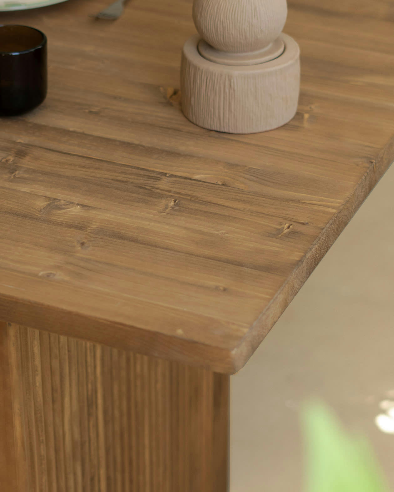 BALI - Table de salle à manger en bois vieilli 180x75