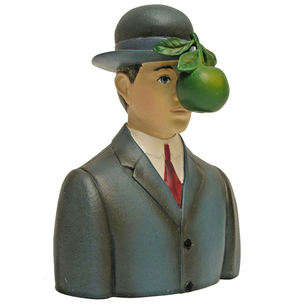 MAGRITTE - Statuette le fils de l'homme de Magritte H13cm