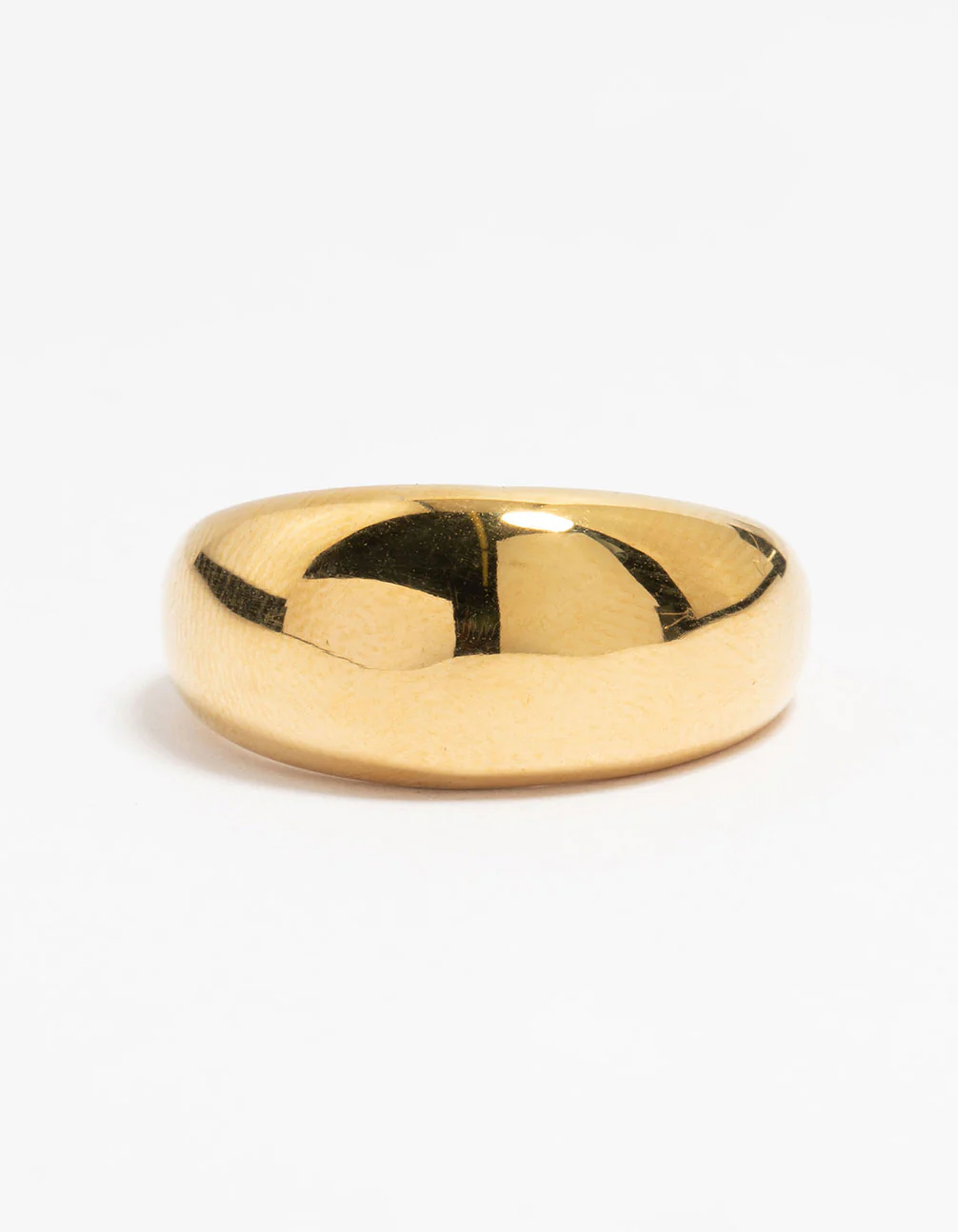 Waterproof Gold Plated Stainless Steel Thick Signet Ring
