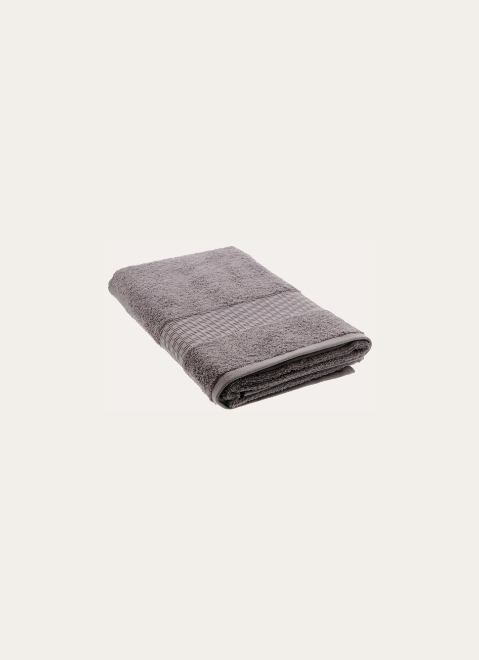 DRAP DE DOUCHE COTON BIO JACQUARD GAUFRÉ 450GR CENDRE