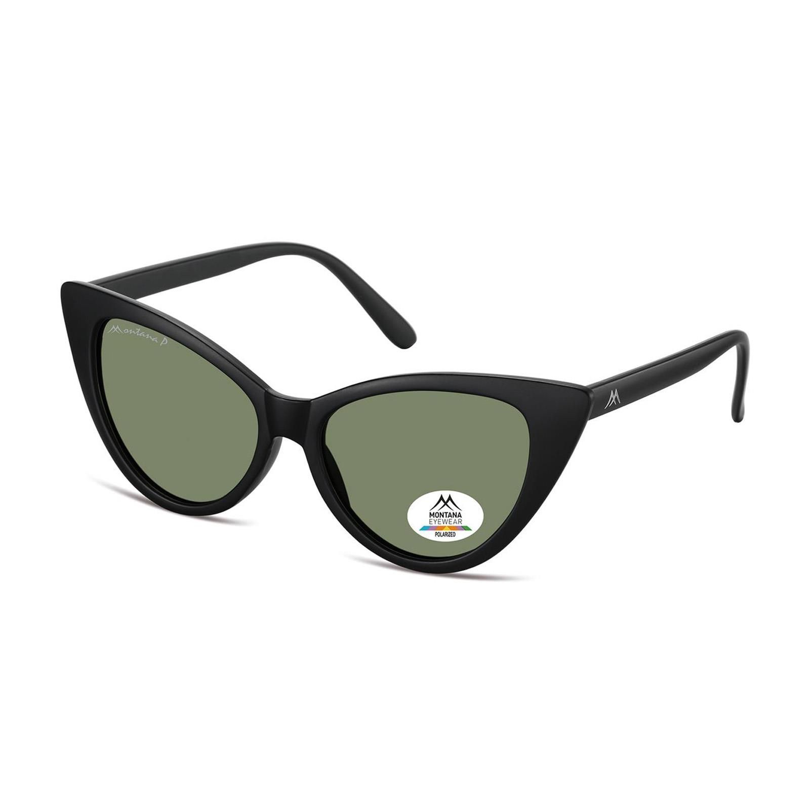 montana Cat Eye Matte Black Green Polarized MP71