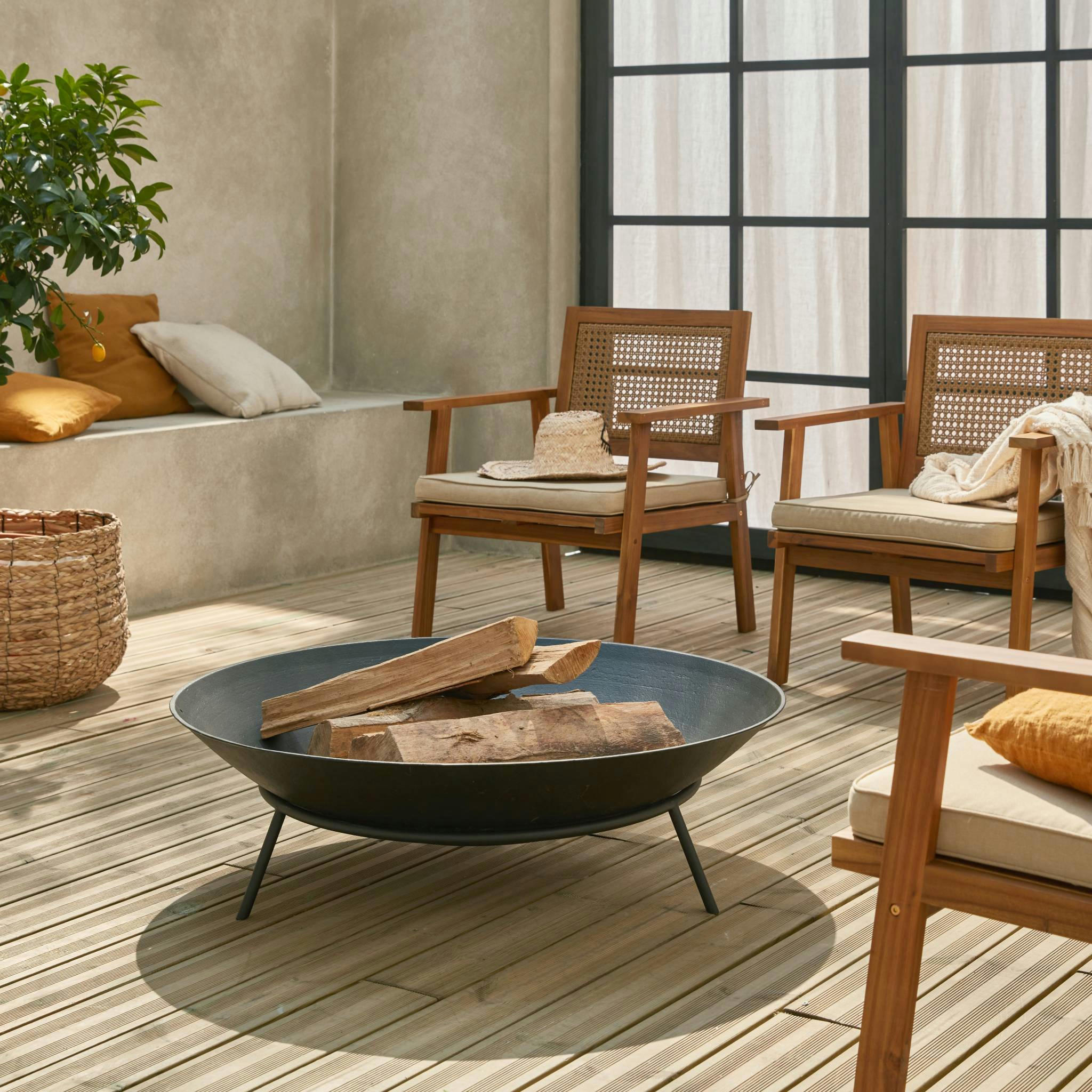 - Braséro  sur 3 pieds  en fonte noir