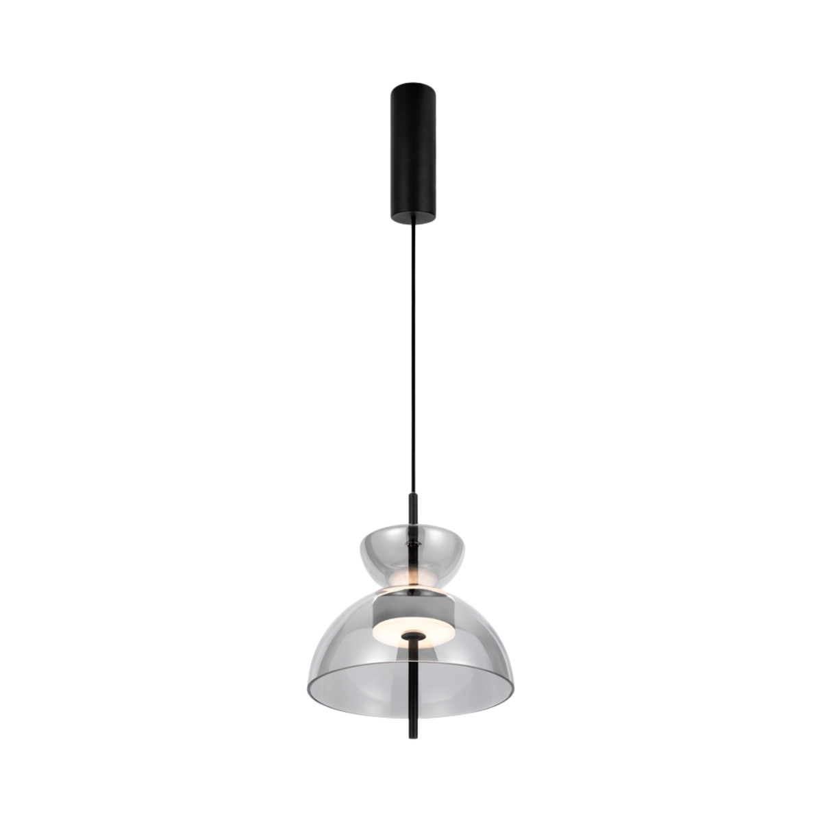 Lampa wisząca Bangkok czarno-przezroczysta LED 1x12W 3000K 1200lm Maytoni