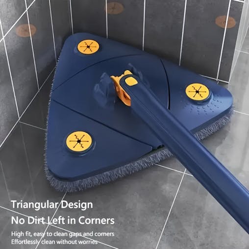 NNETM 360&deg; Triangle Rotating Cleaning Mop with Long Handle