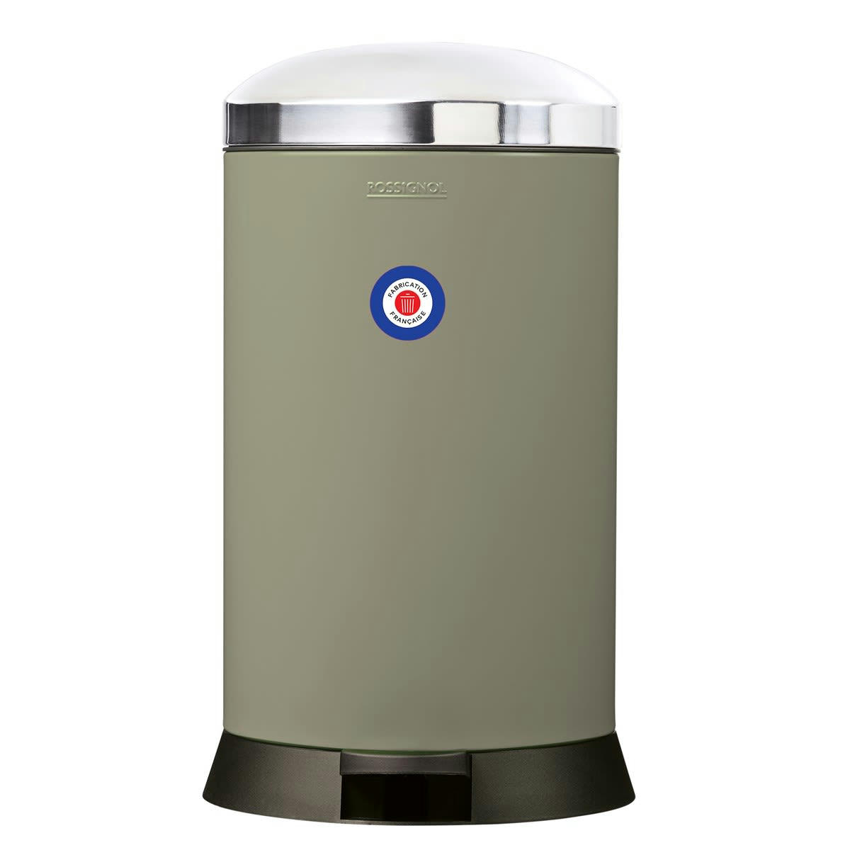 BOMBA - Poubelle 20L en Métal Vert kaki