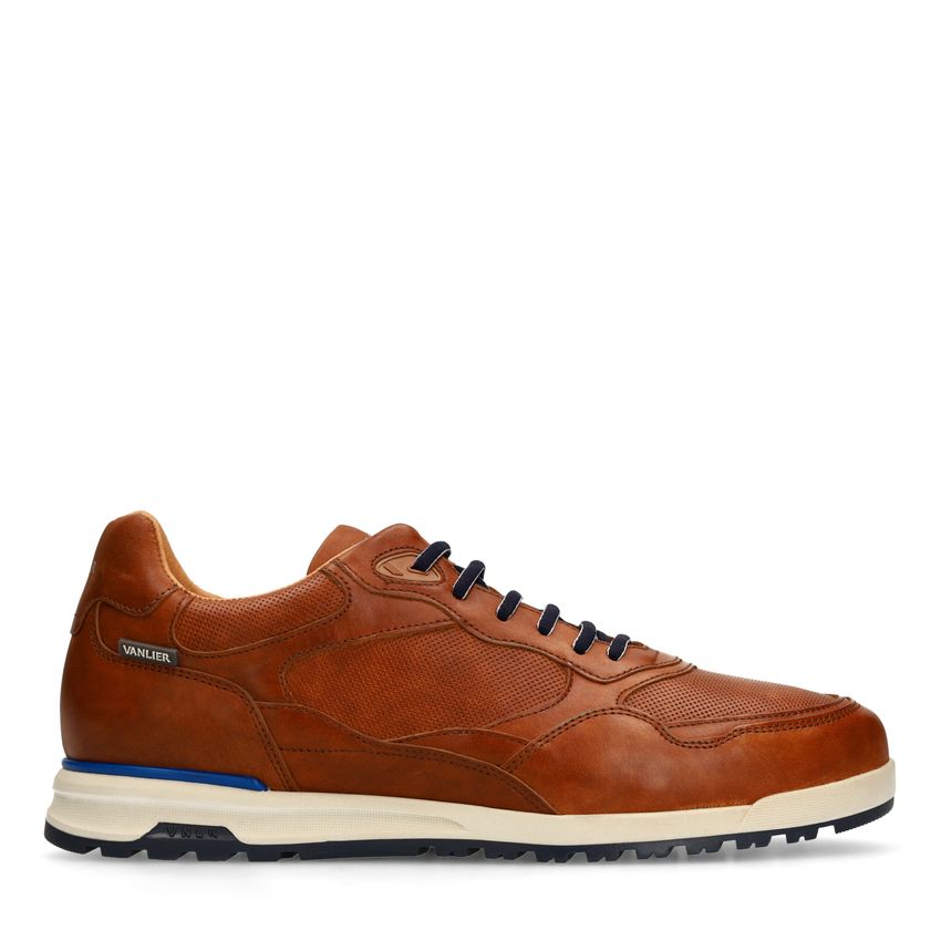 Van Lier Cognac leren sneakers
