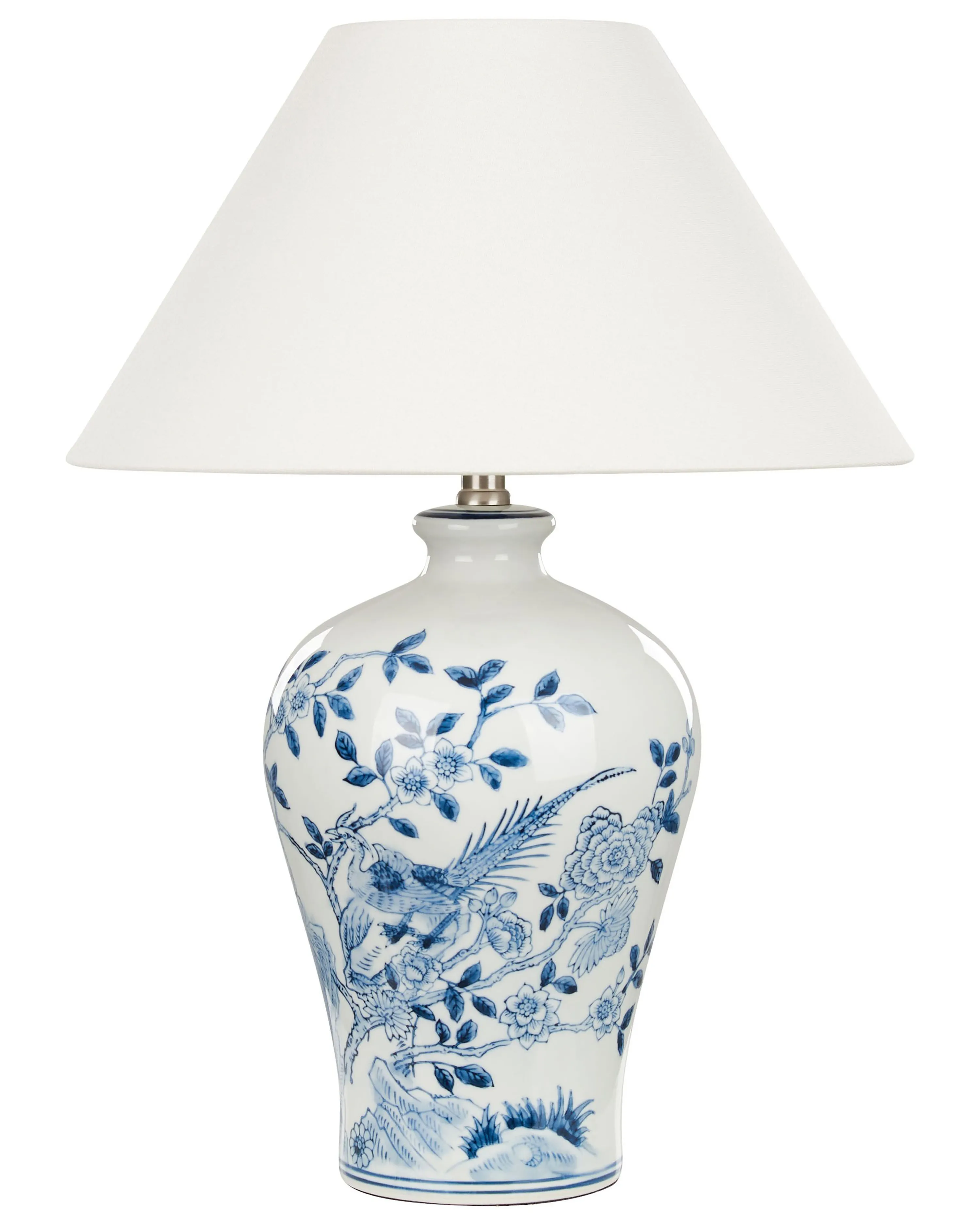 Table Lamp MAGROS Porcelain White/ Blue