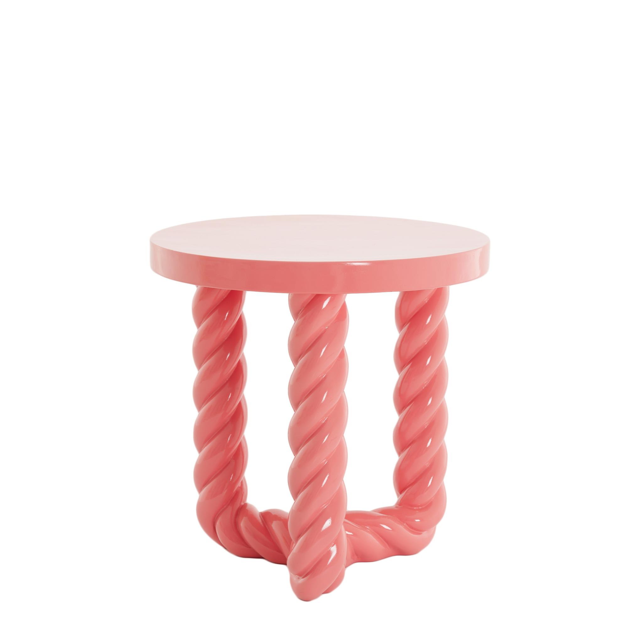 Light & Living bijzettafel Vallejo - roze - Ø46cm