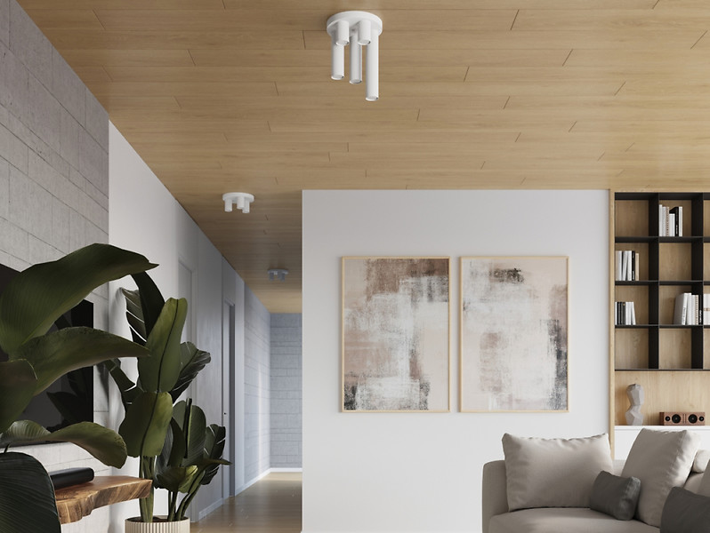 Lampa sufitowa Lagos 5-punktowa stalowa biała