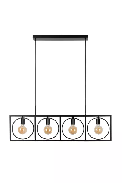 Lampa wisząca czarna SUUS 4xE27x40W wym: 160,5x107x23,5 cm Lucide