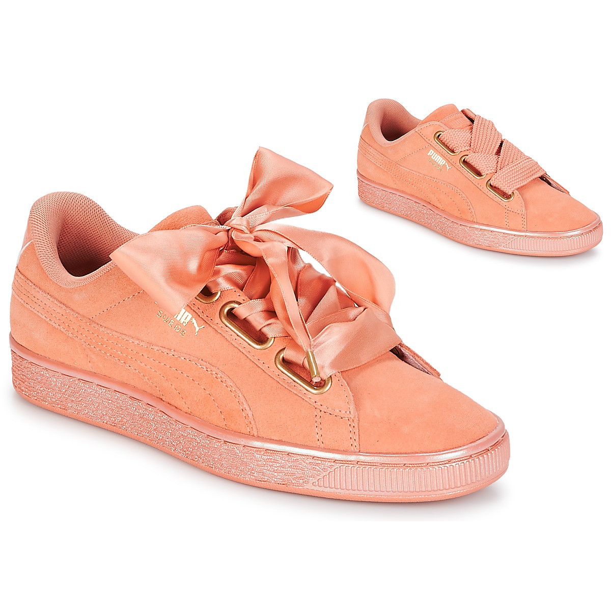 Puma - WN SUEDE HEART SATIN.DUSTY - Orange