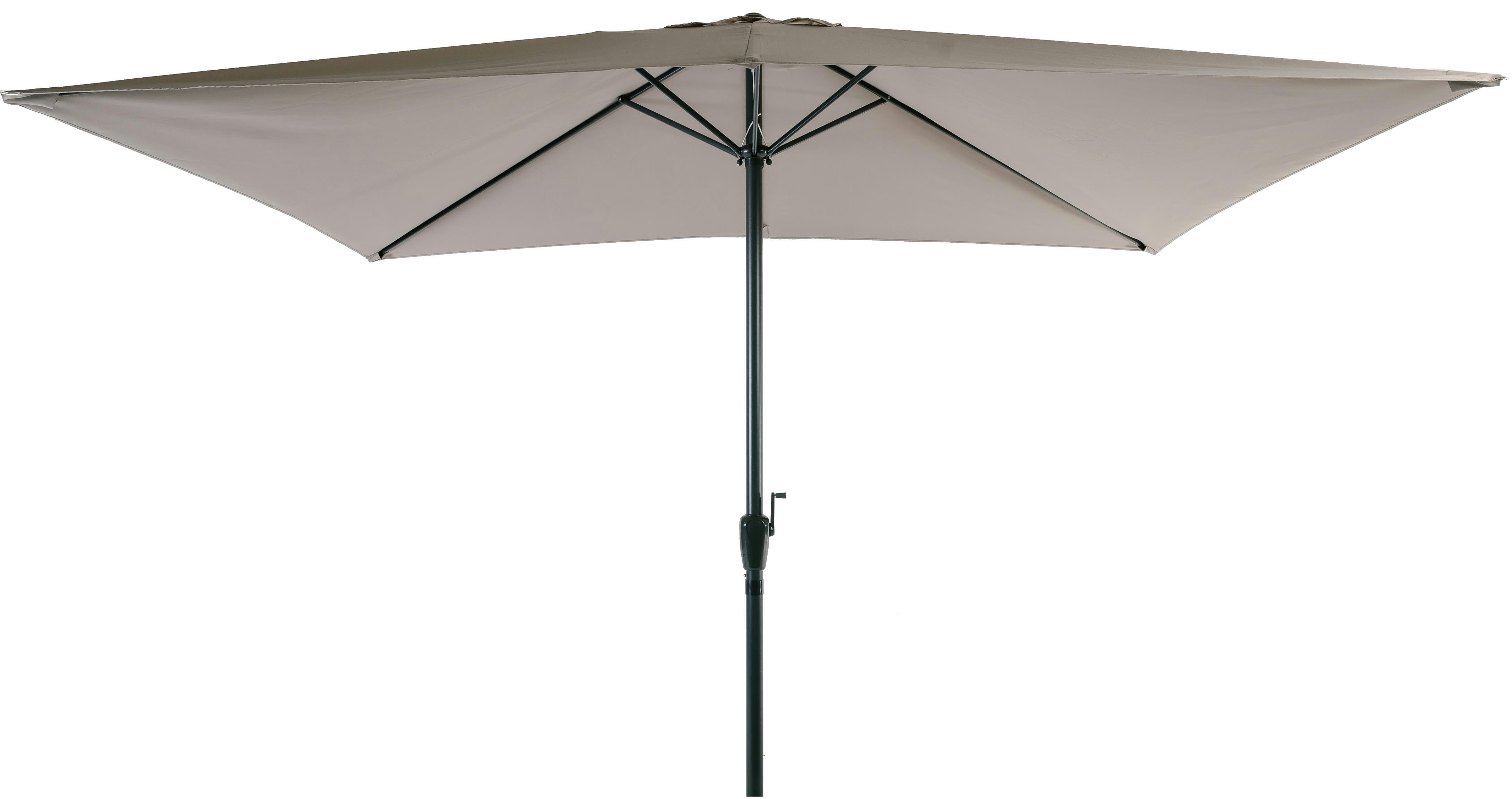 - Parasol rectangle 2x3M mat aluminium et toile  grège