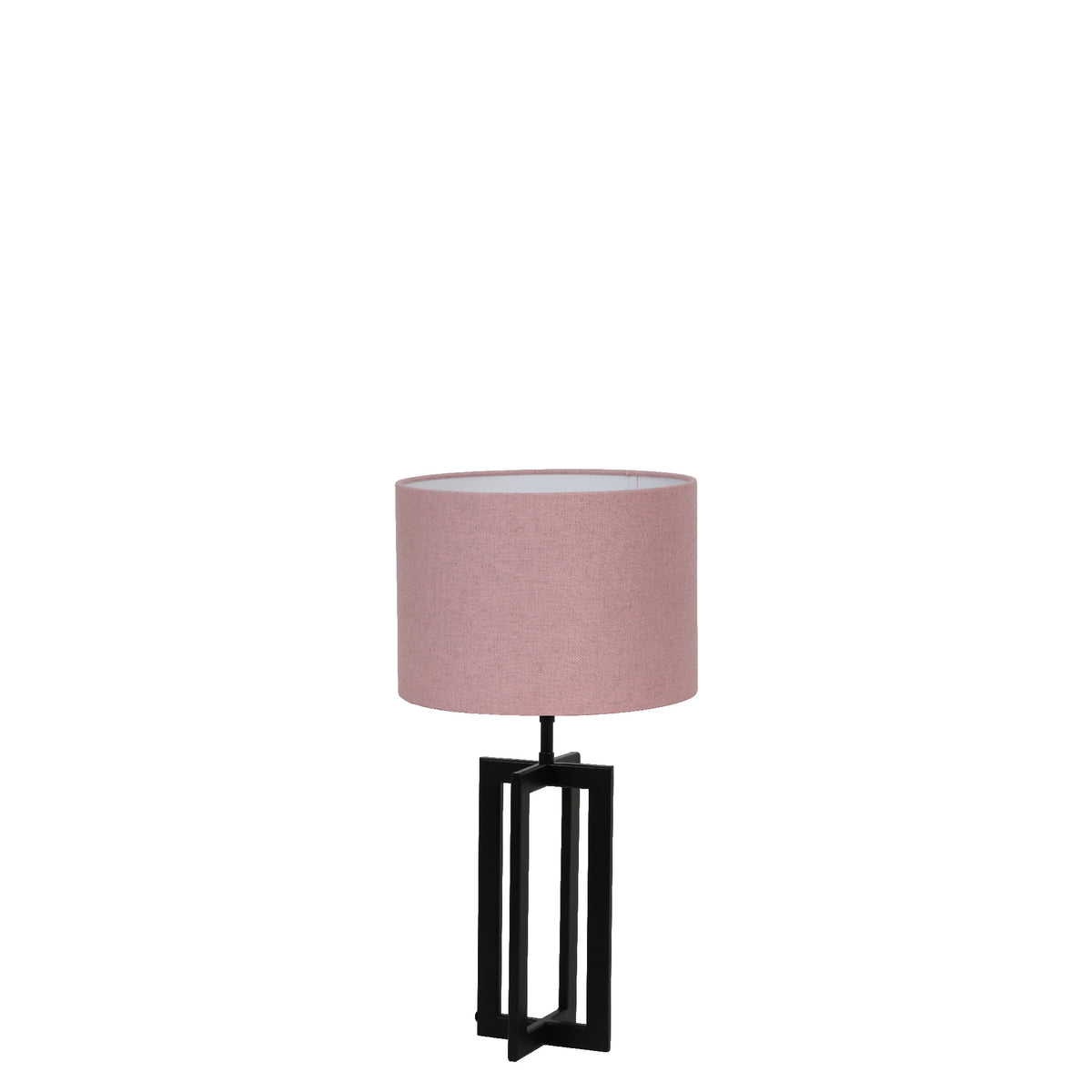 Light & Living tafellamp Mace/Livigno - zwart, roze - 30x30x56cm