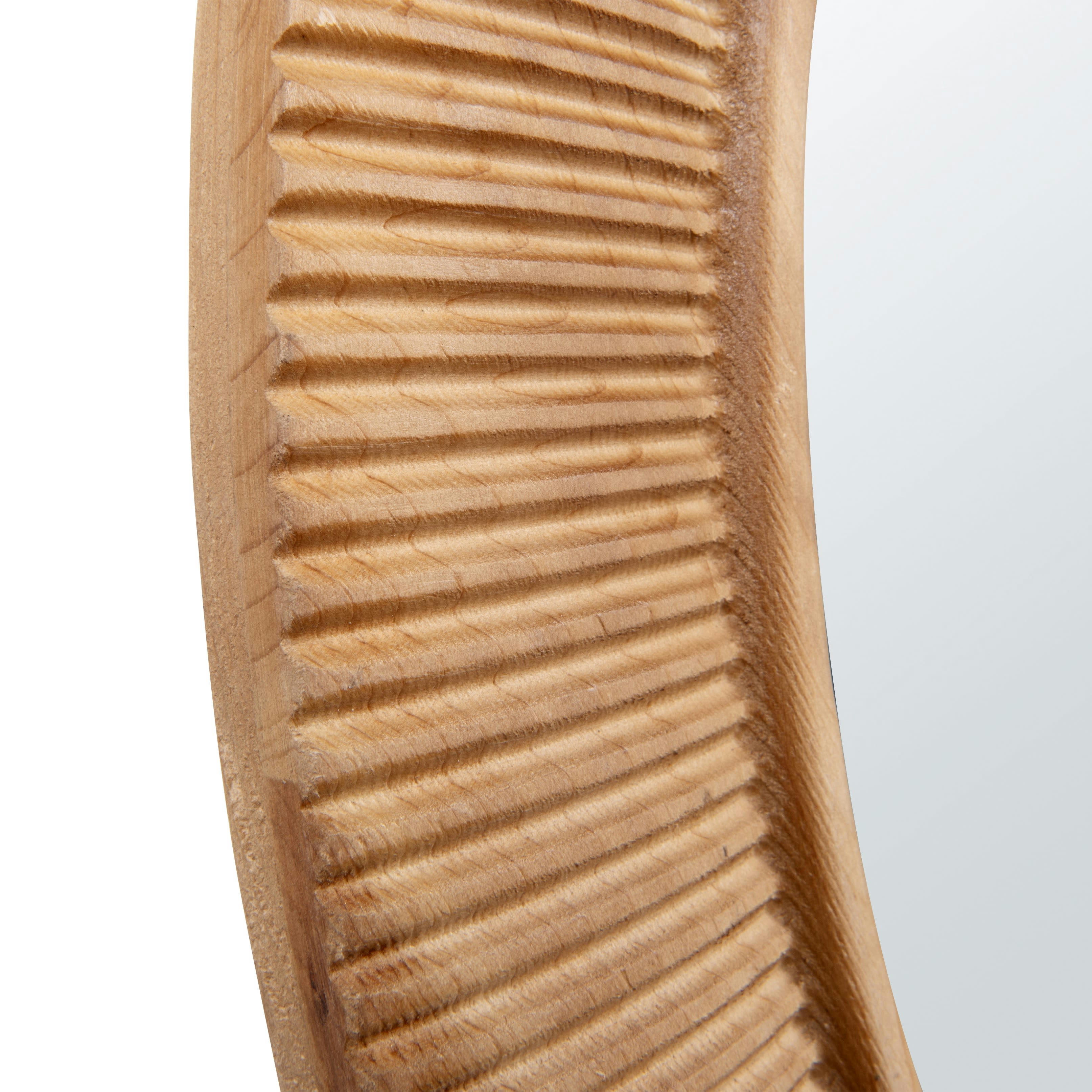 CARMO - Miroir rond en bois de sapin gravé D70