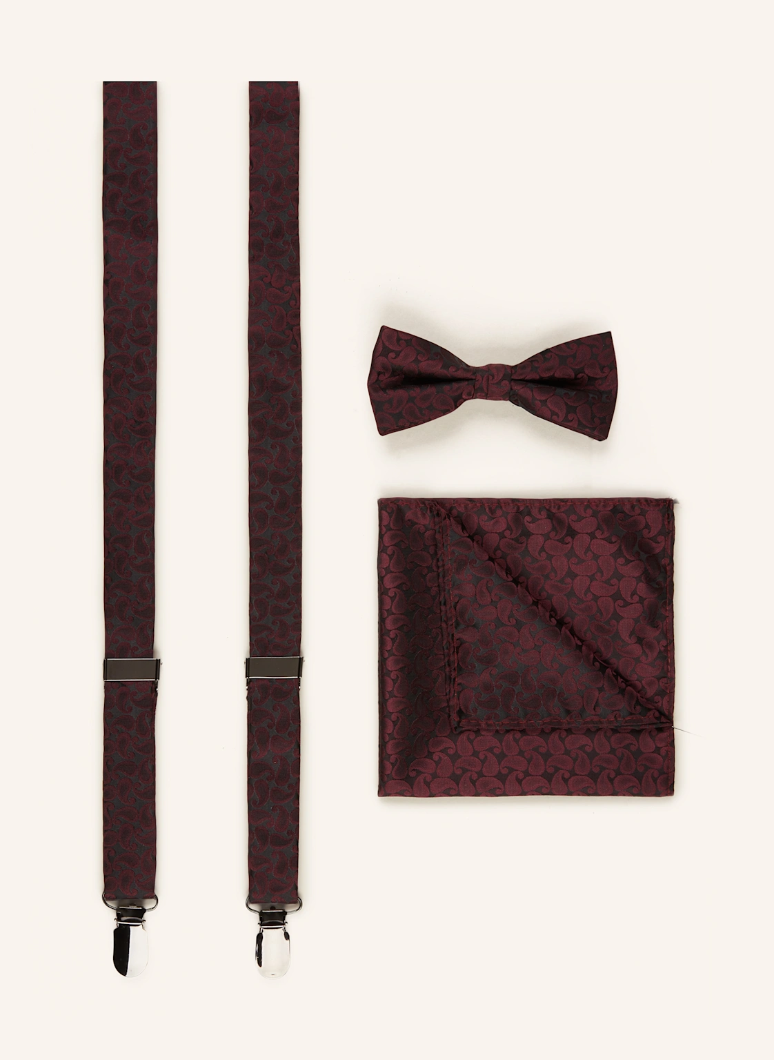 PAUL Set: Hosenträger, Schleife und Einstecktuch