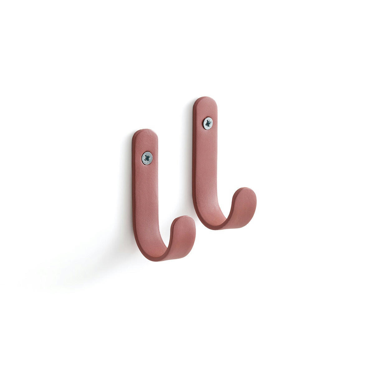 Lot de 2 patères en métal acier, Hiba