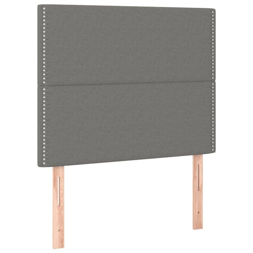 NNEVL Headboards 2 pcs Dark Grey 80x5x78/88 cm Fabric