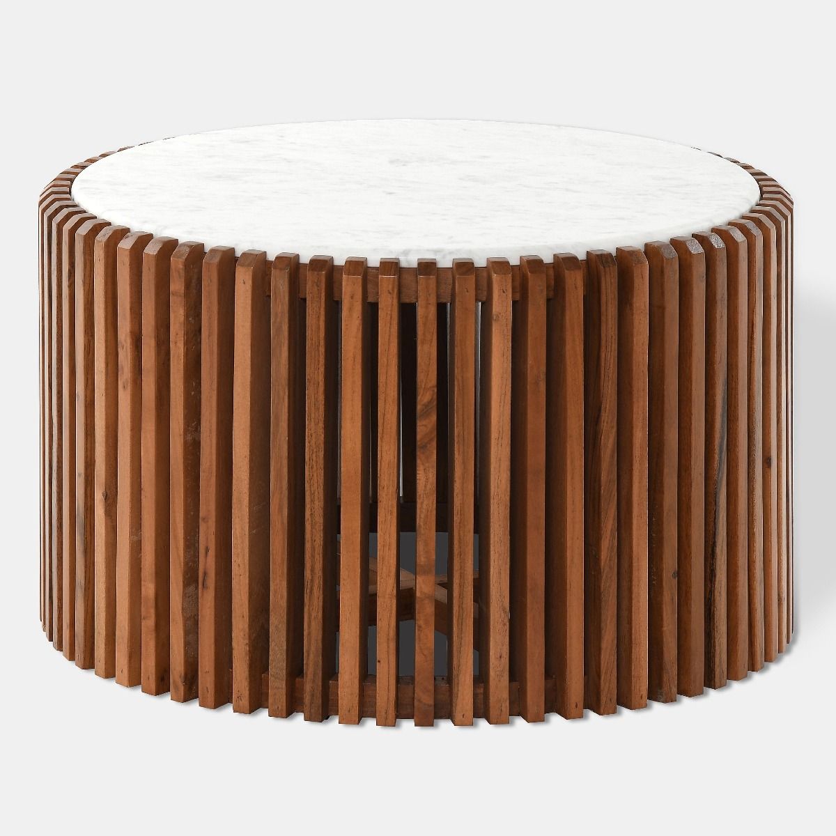 Stolik okrągły M Timeless Craft Marmur Urban Nomad 70x70x42 cm Miloo Home