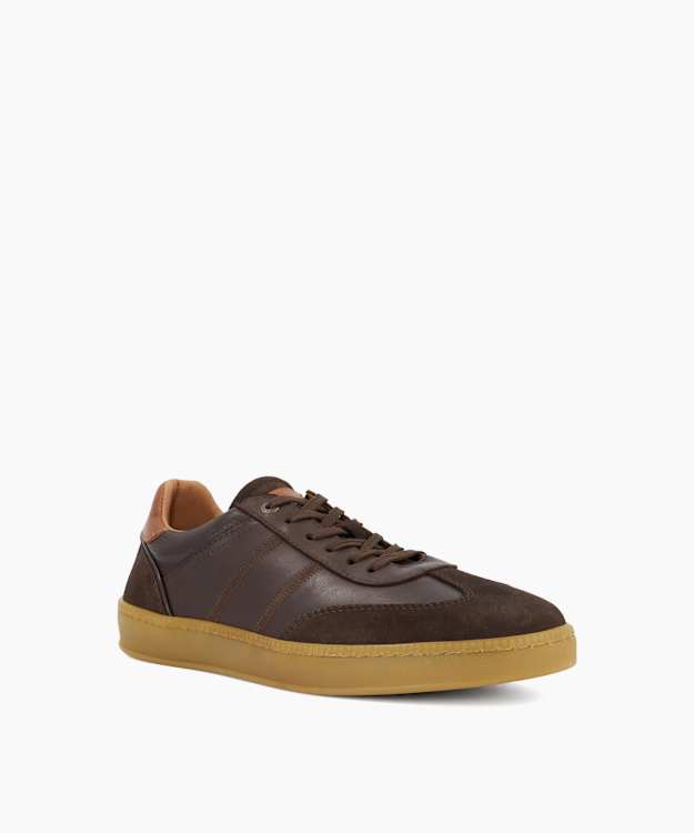 Theos Brown - Leather Low-Top Trainers