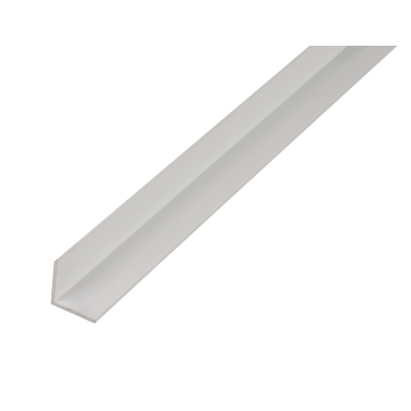 Cornière en aluminium plastifié blanche 15 x 15 x 1 mm 2 m ALBERTS