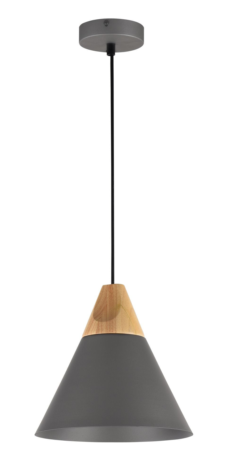 Lampa wisząca szaro-jasne drewno BICONES 1xE27x60W Maytoni