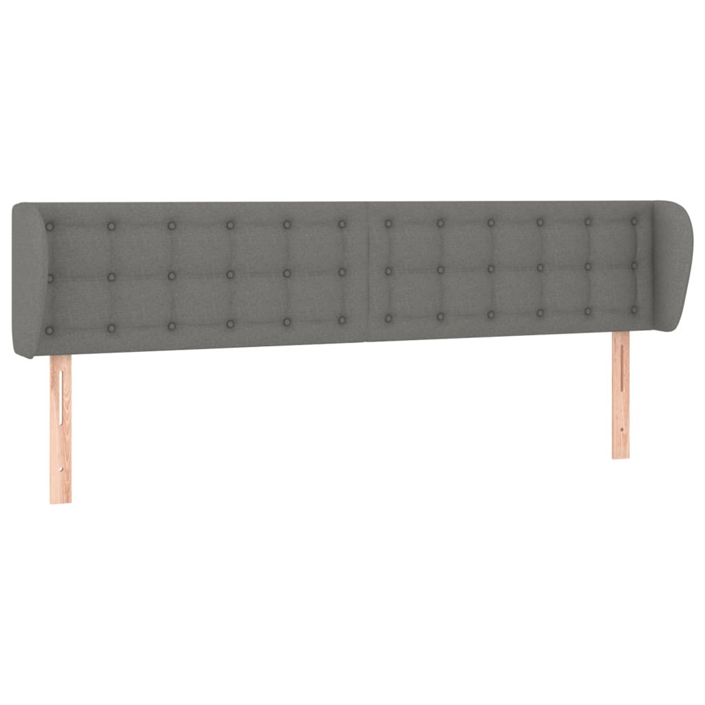 Wezgłowie Szary 163 x 23 x 78/88 cm Tkanina vidaXL