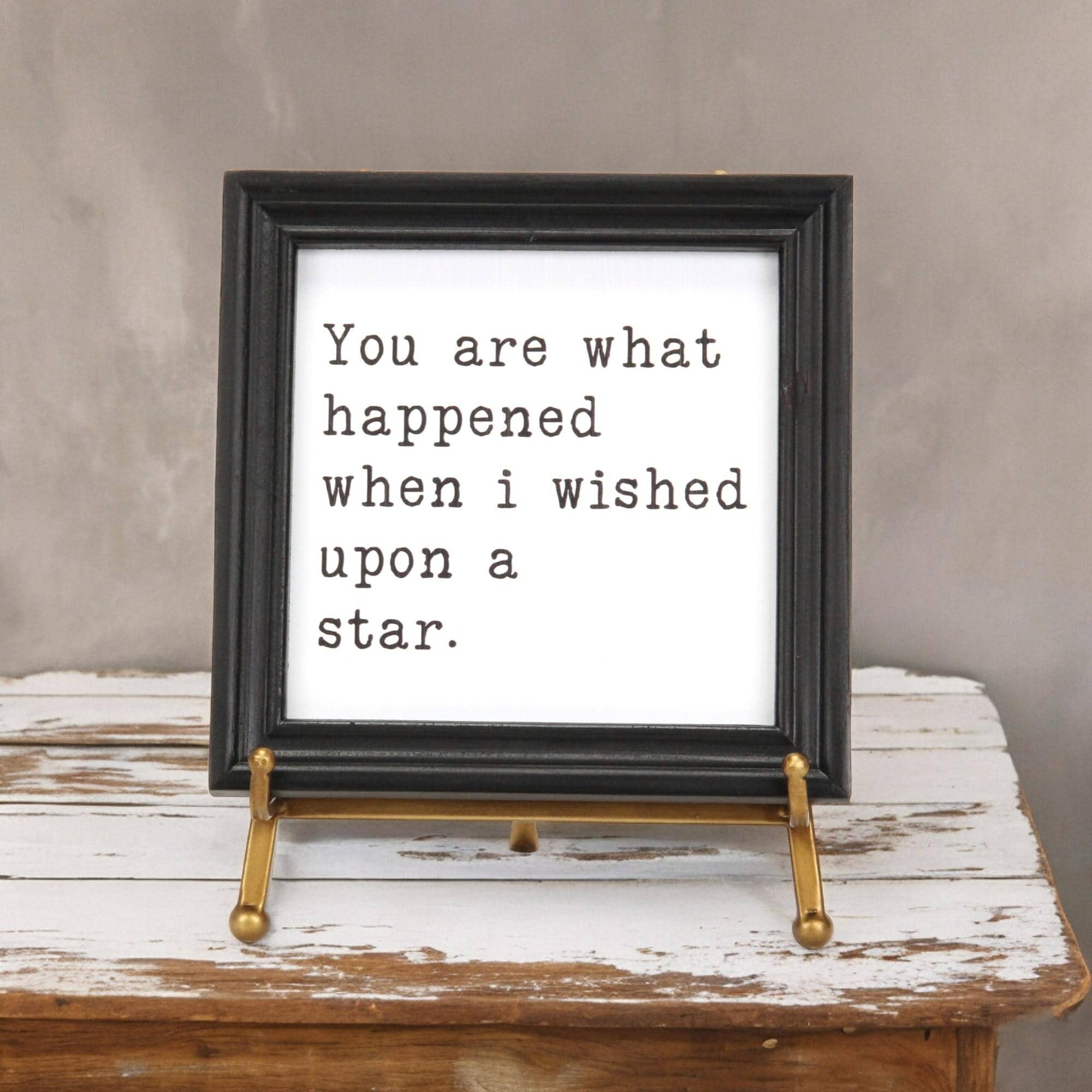 Handcrafted H Shaped Mini Table Easel - 11.5 - Gold