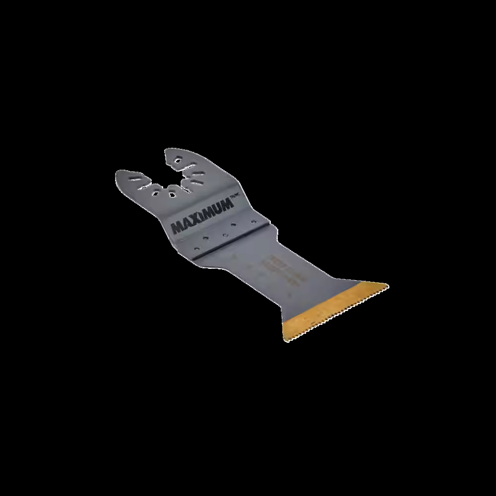 MAXIMUM Oscillating Multi-Tool Titanium Bi-Metal Wood & Metal Wide Flush Cut Blade, 1-3/4-in
