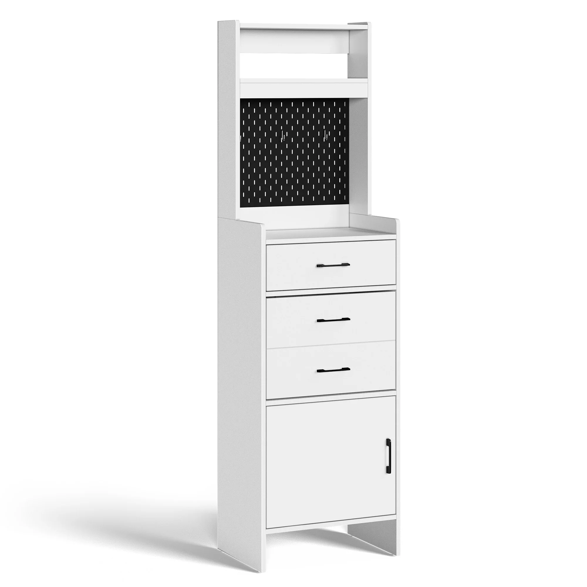 Shoe Storage Cabinet 19.7 Wide with Pegboard