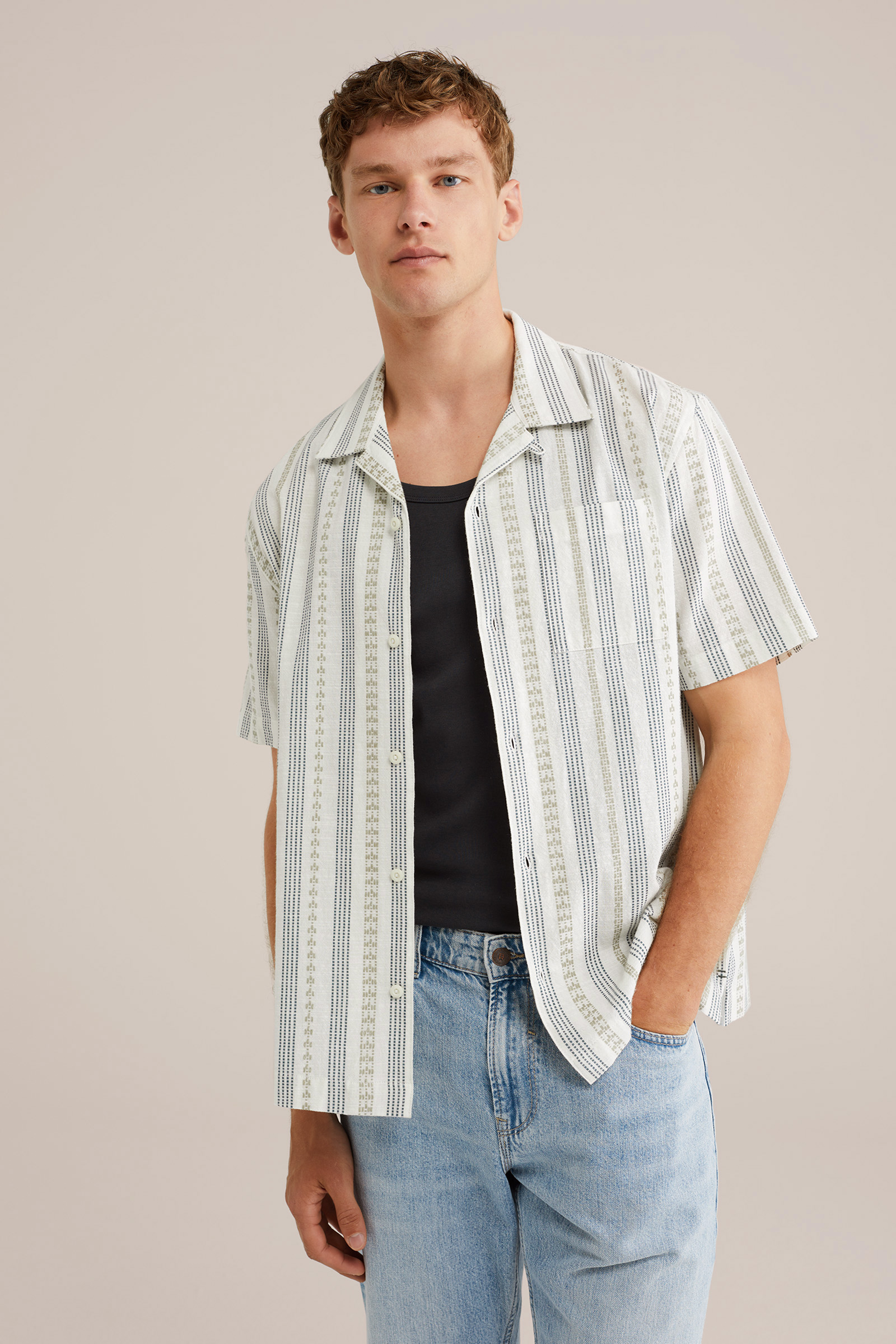 Heren Regular fit overhemd met print