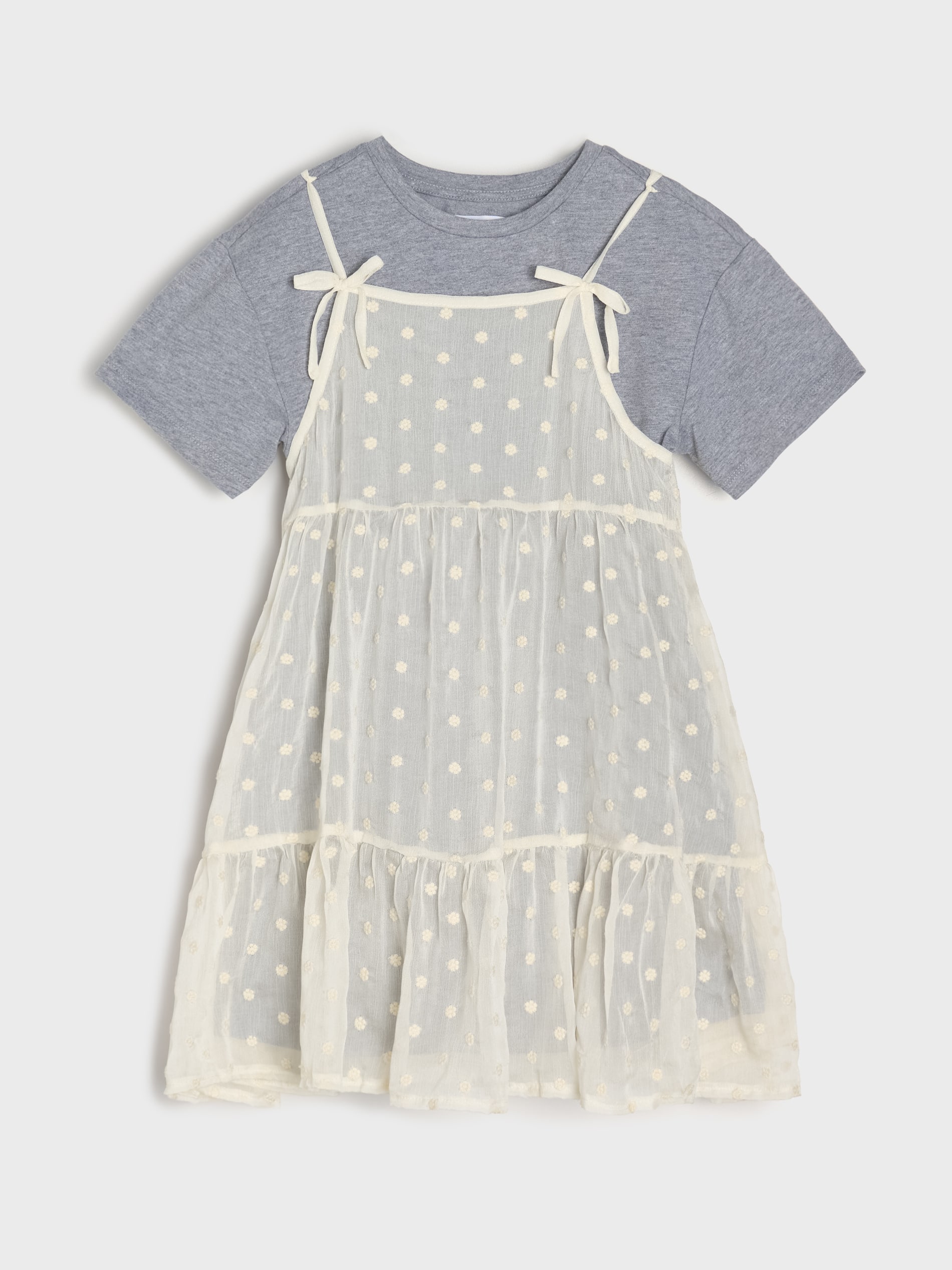 Sukienka babydoll z ozdobnym tiulem
