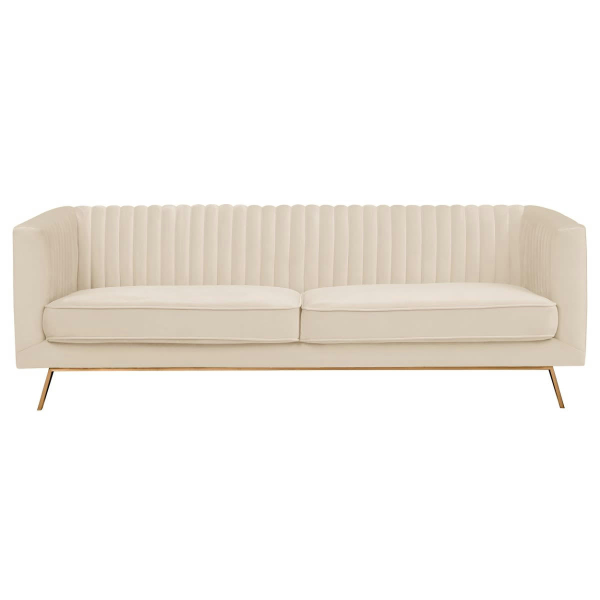 GATSBY - Canapé 3 places en velours beige