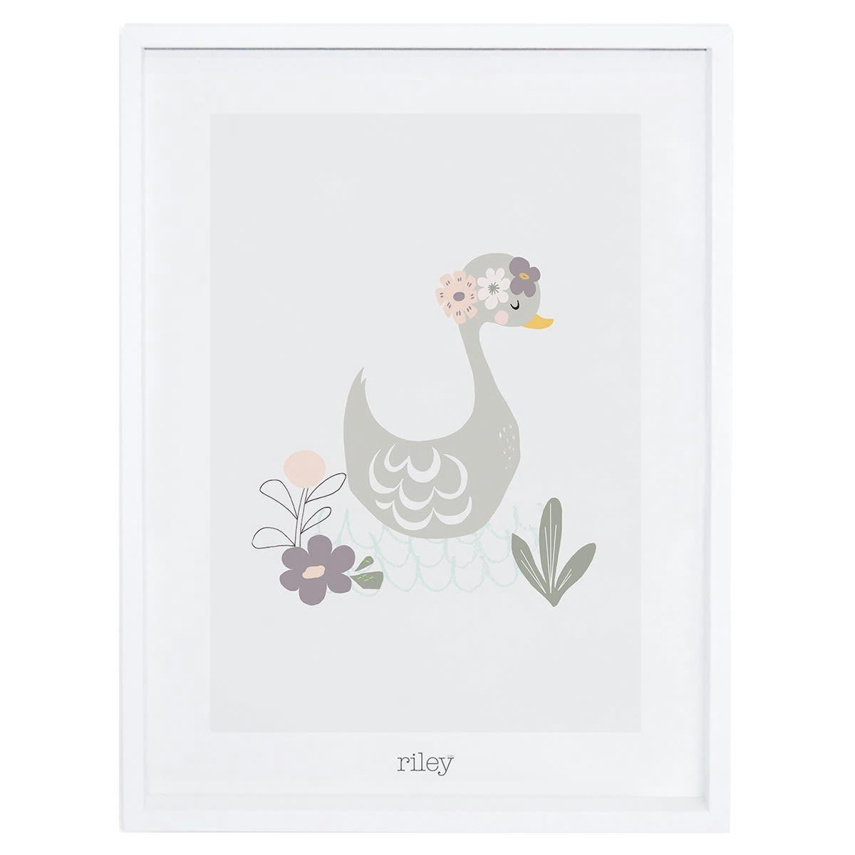 MY LOVELY SWAN - Affiche cygne en Papier Beige