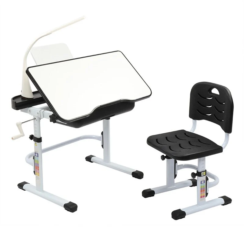 Adjustable Children Learning Table And Chair With Lamp
