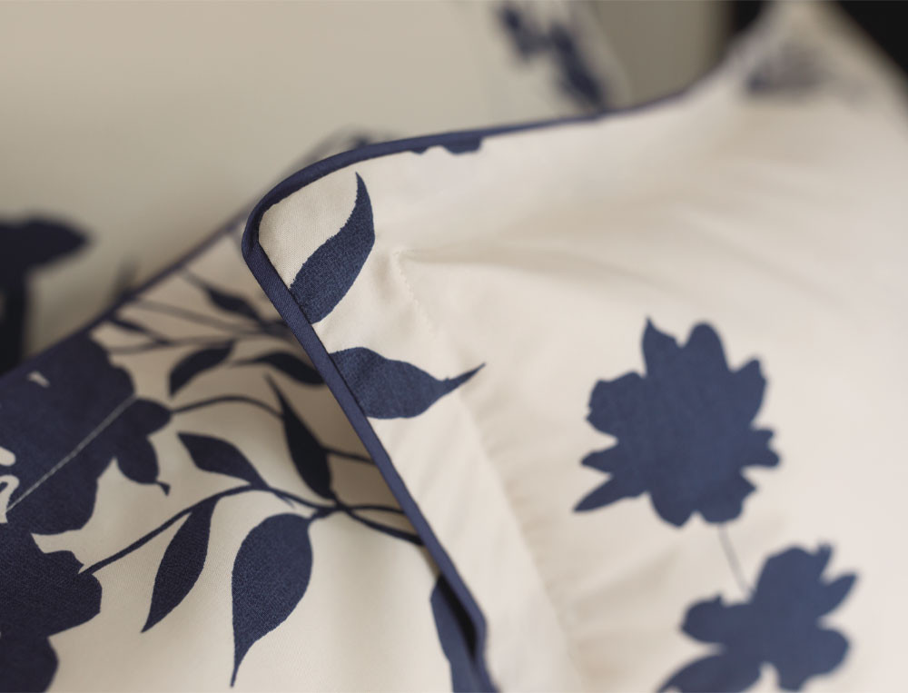 Linge de litFleur indigo