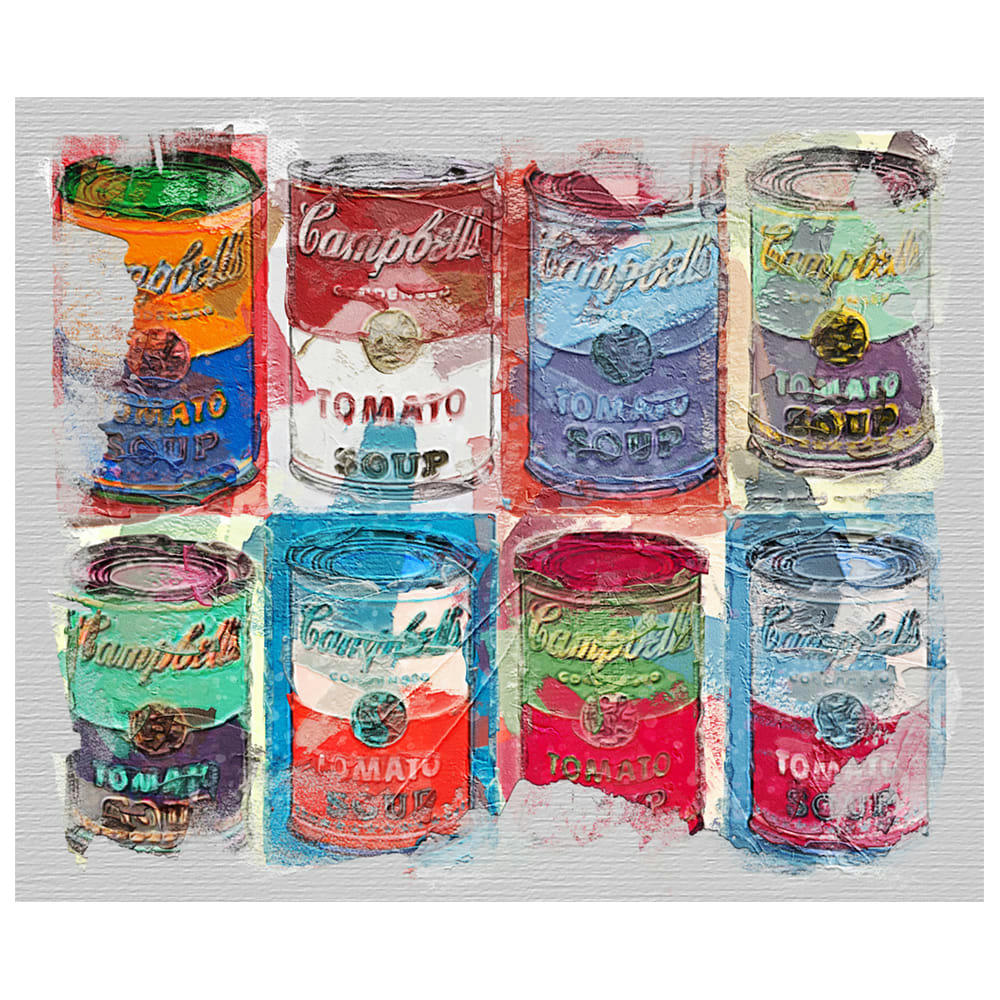 - Tableau impression sur toile Jeu de Boîtes de Conserve 50x60cm
