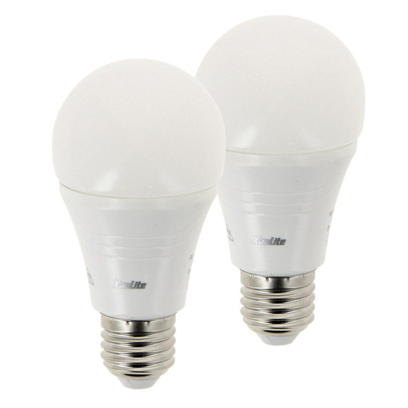 Ampoule LED classique E27 8 W 806 lm blanc neutre 2 pièces XANLITE