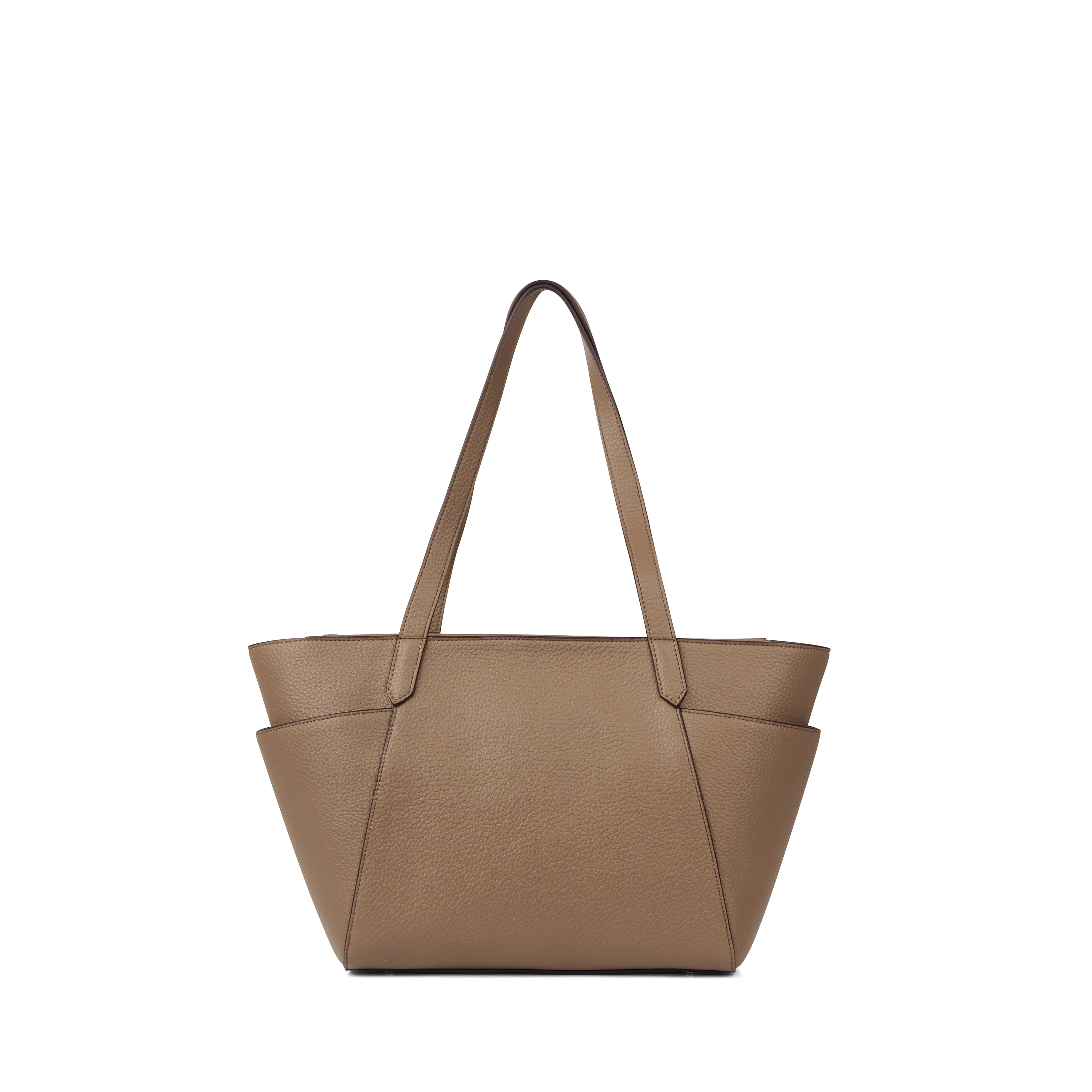 The Opale – Taupe Medium Vegan Leather Tote Bag