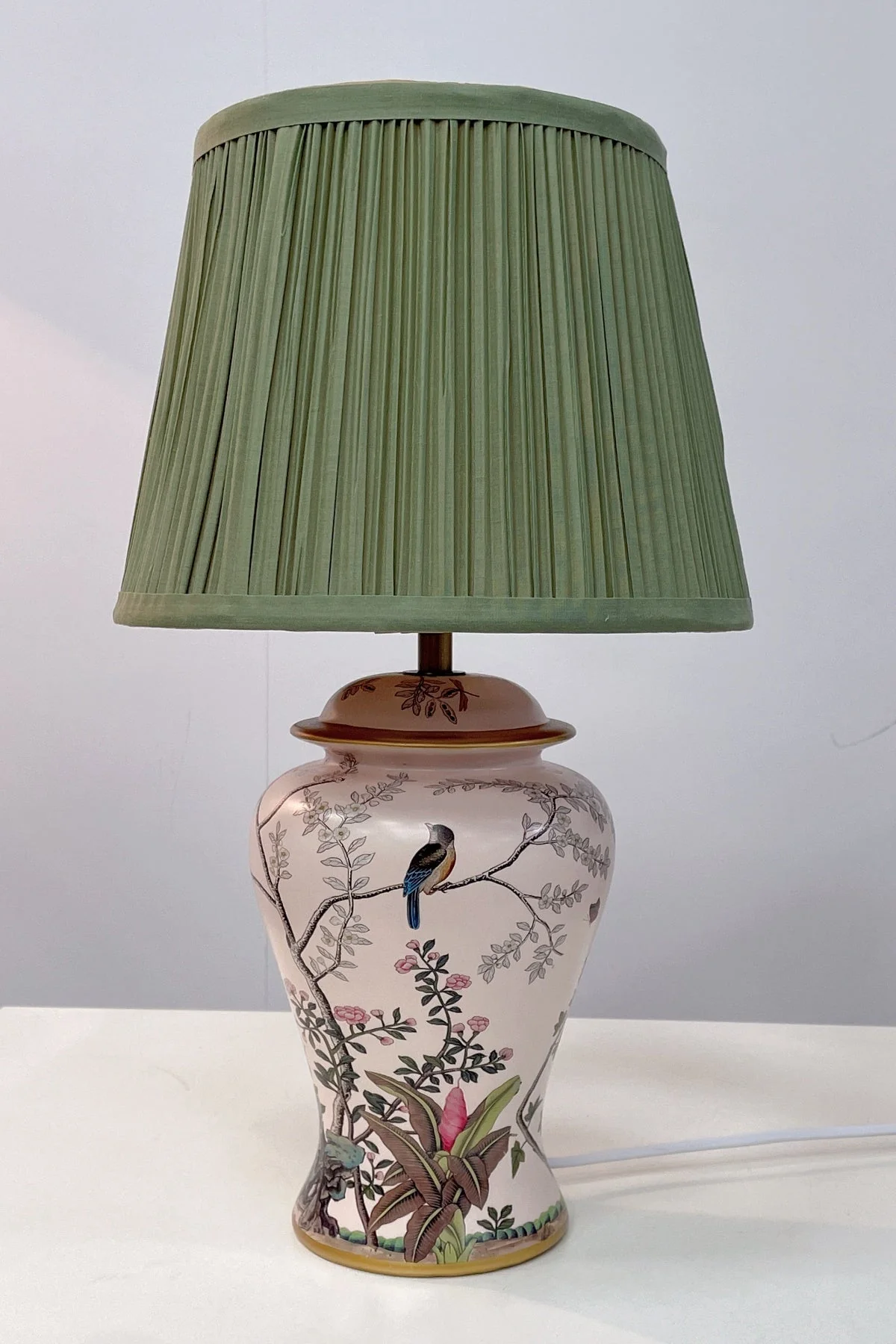 Ceramic Floral Pattern Lamp