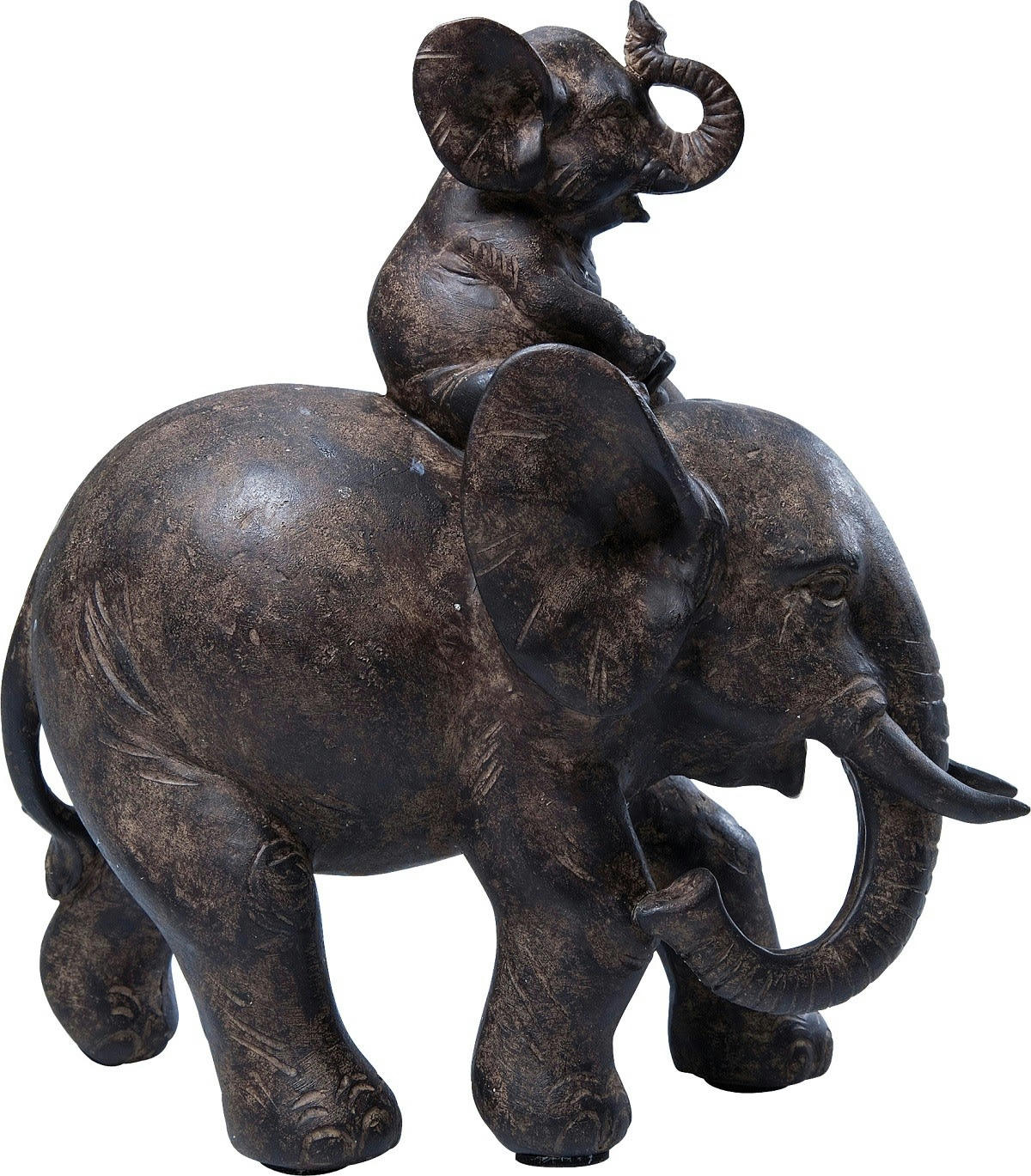 DUMBO UNO - Statuette éléphants en polyrésine marron