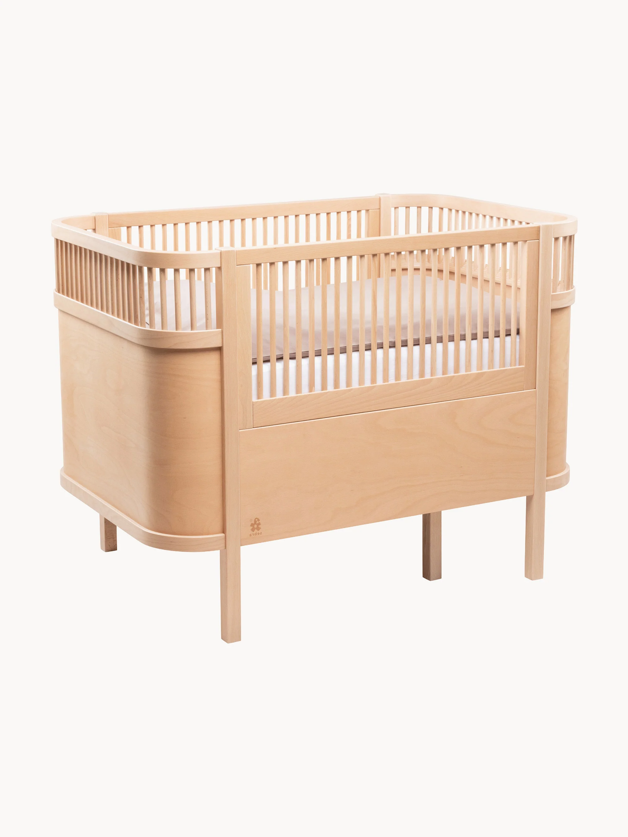 Verlängerbares Babybett Baby & Jr. aus Buchenholz, 70 x 110/150 cm