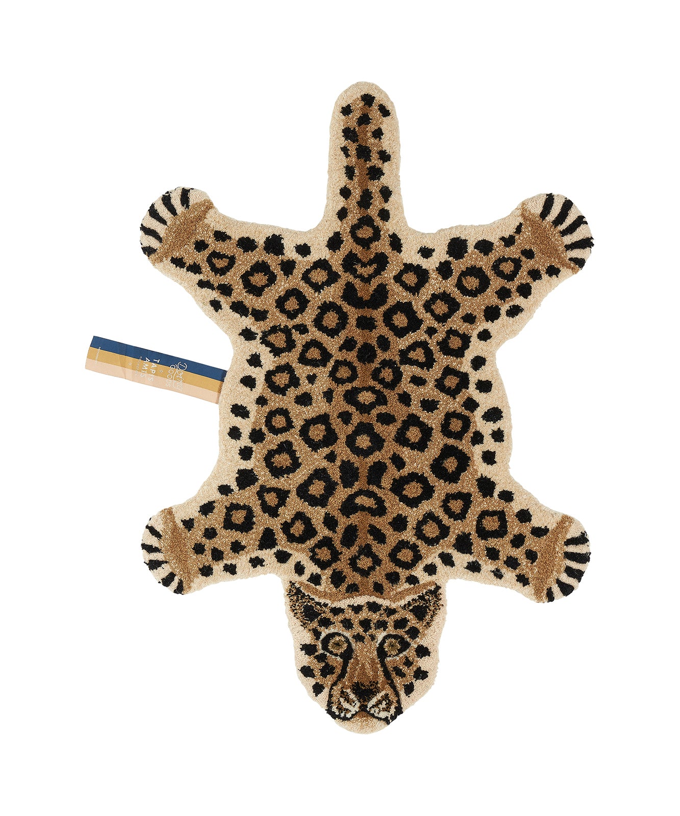 Doing Goods Loony Luipaard Vloerkleed - Klein 92 x 63 x 2 cm - 100% wol