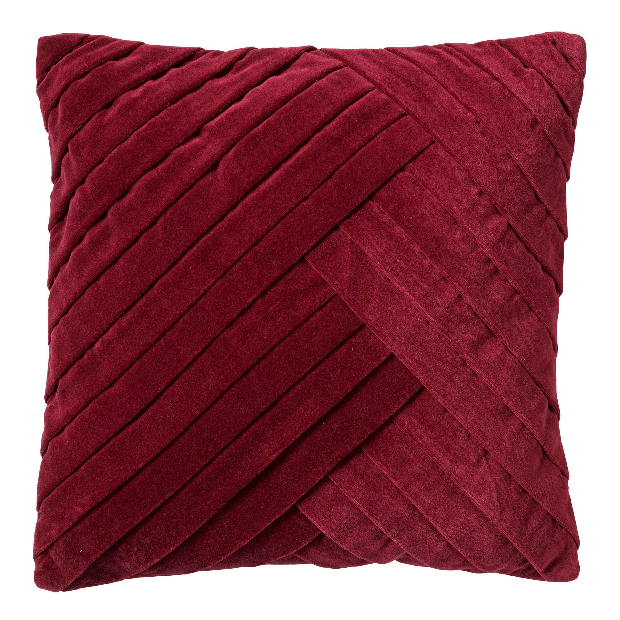 GIDI - Housse de coussin rouge en velours-45x45 cm uni