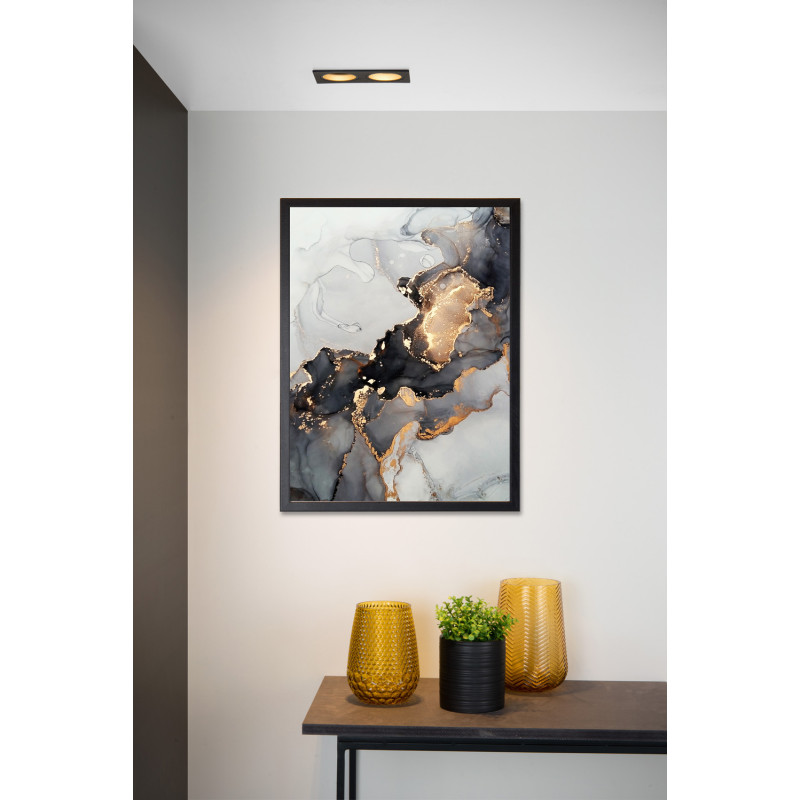 Spot encastrable Embed noir GU10 2 x 50 W LUCIDE