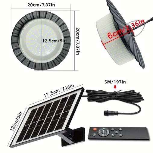 NNETM Solar Shed Light with Remote Control (244 LED)